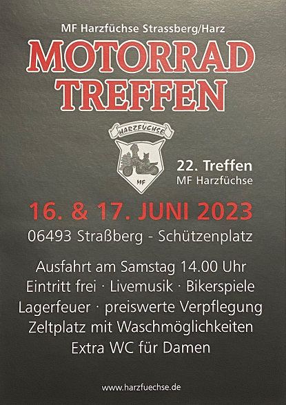 22. Treffen der MF Harzfüchse - Sommerparty 2023